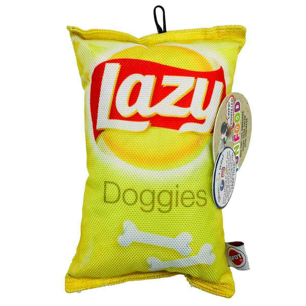 Dog Toys Funny Spoof Chip Bags Crinckle Paper Durable Tough Fabric