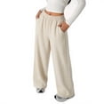 thumbnail image 2 of Teen Girls Wide Leg Sweatpants Cozy Joggers High ed Straight Leg Pants for Big Relaxed Drape Soft Comfort Girls Bottoms Trousers 10-11T, 2 of 4