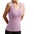 thumbnail image 3 of Xijirk Tank Tops Winter Thermal Underwear Velvet Lined Long Vest Seamless Self Heating Base Layer Top for Cold Weather Camisole Tops for Women,Purple,2XL, 3 of 7