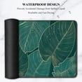 thumbnail image 3 of Desk Pad, XL Extended Large Gaming Mouse Pad 31.5 x 11.8 Inch, Waterproof Mousepad with Stitched Edge, Non-Slip Computer Keyboard Laptop Mat Teal Tropical Leaves, 3 of 6