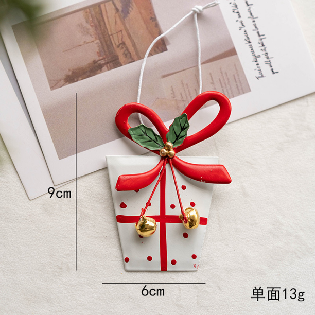 Hand Painted Nordic Iron Gnome Pendant New Year Metal Christmas Ornaments Pendants Hanging Gifts Xmas Tree Decor Home Decoration