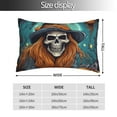 thumbnail image 2 of Fotbe Cartoon Pumpkin Skull Funda de Almohada Decorativa Estilo Occidental, Lujo en Algodón, Fundas para Almohadas King, Cojín Estampado para Decoración del Hogar-16"x24", 2 of 6