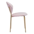 thumbnail image 2 of HomeRoots 389839 32.3 x 18.1 x 23.6 in. Stylish Pink Velvet & Gold Finish Dining or Accent Chairs, 2 of 5