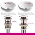 thumbnail image 4 of Pop-Up Bathroom Sink Drain with Overflow Brushed Nickel, 4 of 8