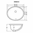 thumbnail image 3 of Ruvati 16 x 13 inch Undermount Bathroom Sink Biscuit Oval Porcelain Ceramic, 3 of 6