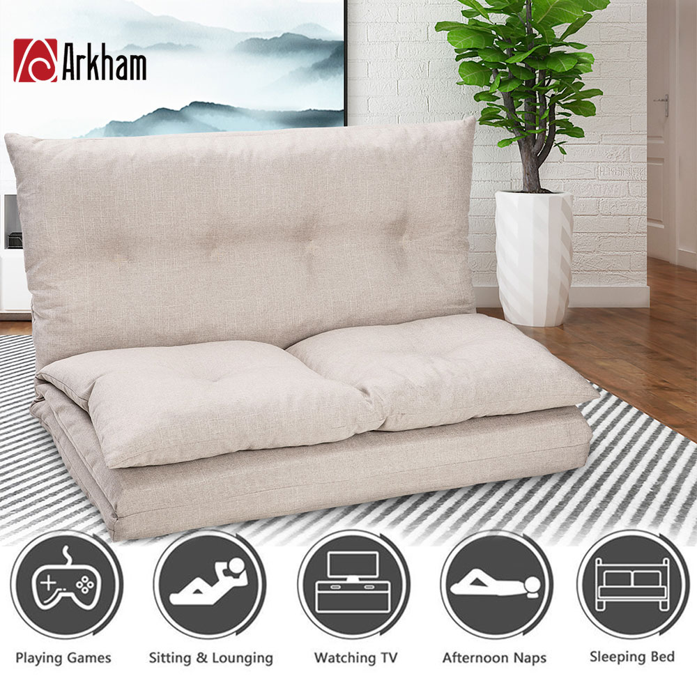 Arkham Floor Sofa and Couch Adjustable Fabric Folding Chaise Lounge