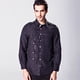 thumbnail image 3 of Camisa de manga larga slim fit para hombre: poliéster transpirable, bolsillo en el pecho, camisa informal/deportiva para exteriores, 3 of 8