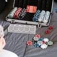 thumbnail image 5 of Transparent Poker Chip Holder Compartment Poker Chip Tray Large Capacity Poker Chip Box, 5 of 5