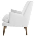 thumbnail image 3 of Modern Contemporary Urban Design Living Room Lounge Club Lobby Accent Chair, Fabric, White, 3 of 5