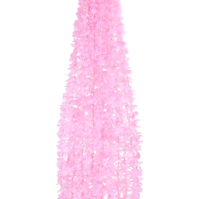 Falsa Vid Guirnalda Flores Seda Artificial Rosa Flores 3.2 Pies Colgantes Plantas para Hogar Jardín Boda Decoración Claro Rosa 36uds