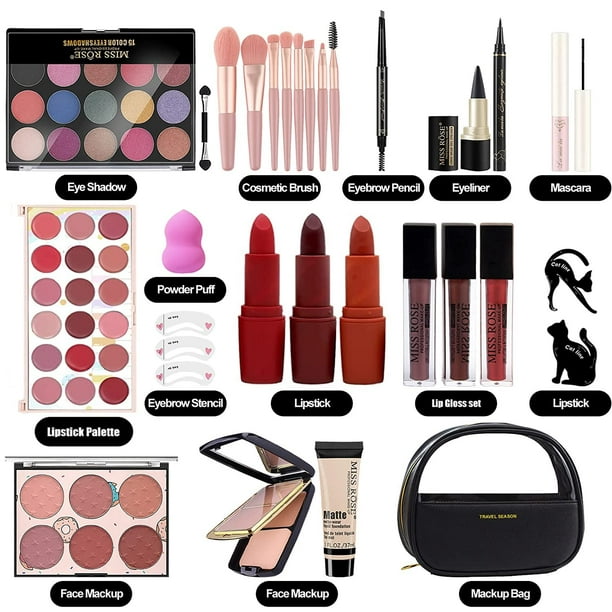MISS ROSE All In One Makeup Kit,Makeup Kit for Full Kit,Multipurpose Women's Sets,Beginners and Professionals Alike,Easy Carry - Walmart.com