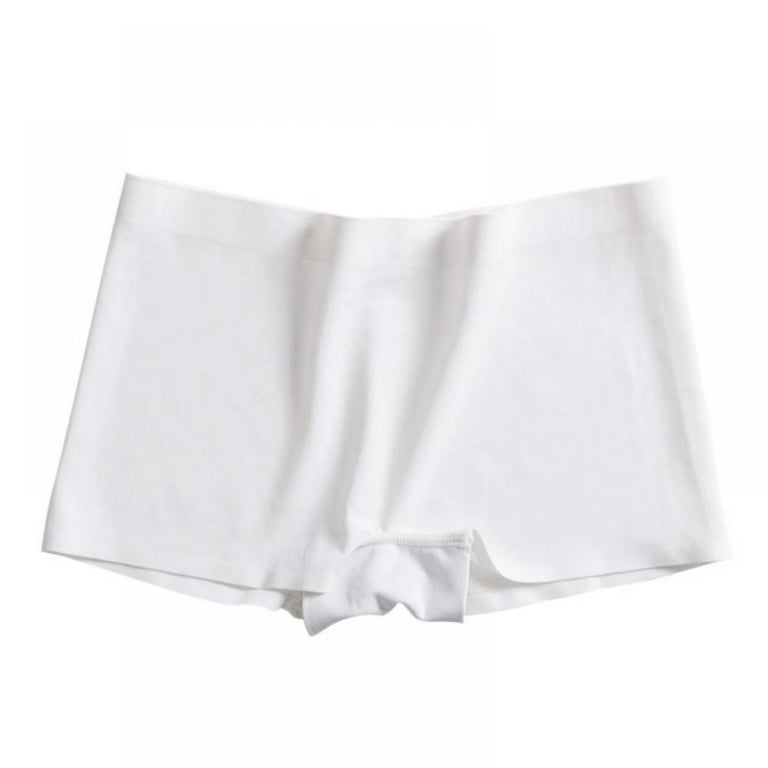 PEASKJP Seamless Boyshort Underwear Women Seamless Smooth Boyshorts Panties  Boxer Briefs for Women, White XXL