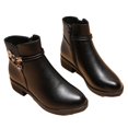 thumbnail image 5 of Zapatos de madre, zapatos de algodón, zapatos de tacón grueso para mujer, zapatos de cuero de algodón, botines de tacón medio con suela suave y planos, zapatos antideslizantes para mujeres, 5 of 5