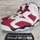 thumbnail image 1 of Ni - ke Ni - ke Air Jordan 6 Retro Carmine White Red Sneakers CT8529-106 Men’s Size 8.5, 1 of 5