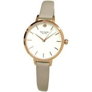 KATE SPADE METRO WOMEN'S GREY LEATHER ROSE GOLD TONE STAINLESS WATCH KSW9007 NEW