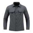 thumbnail image 2 of pstuiky camisas de manga larga para hombre, Camisa de manga larga para hombre, de secado rápido, con protección solar, fina, para exteriores, talla grande camisetas de hombre xl, 2 of 8