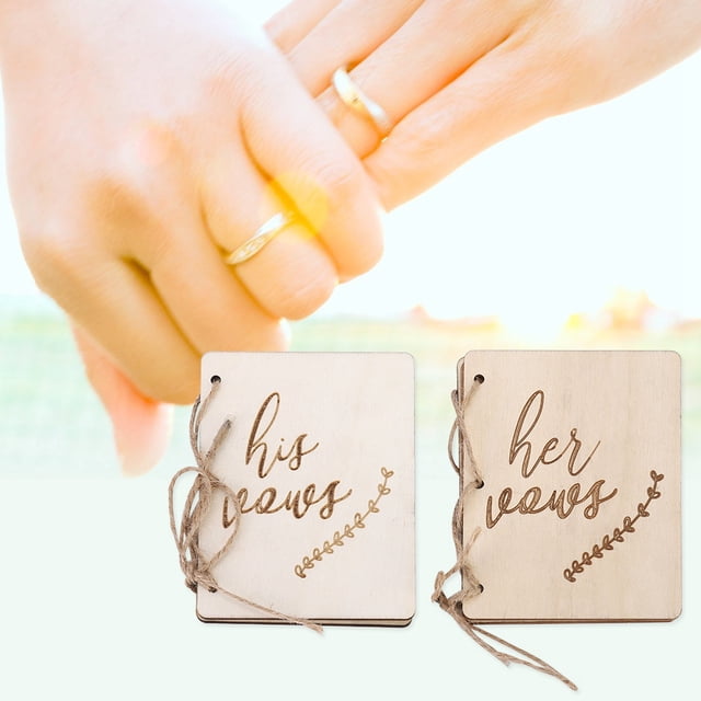 Practical 2pcs Wedding Booklets, 4.1 X 3.1in Vow Booklets, For Special Occasion Weddings Type 3
