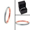 thumbnail image 4 of Charming Jewelers Tungsten Wedding Band Ring 2mm for Men Women Comfort Fit 18K Rose Gold Plated Plated Domed Brushed Lifetime Guarantee Size 14, 4 of 4