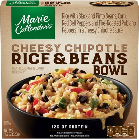 Marie Callender's Frozen Meal, Cheesy Chipotle Rice ...