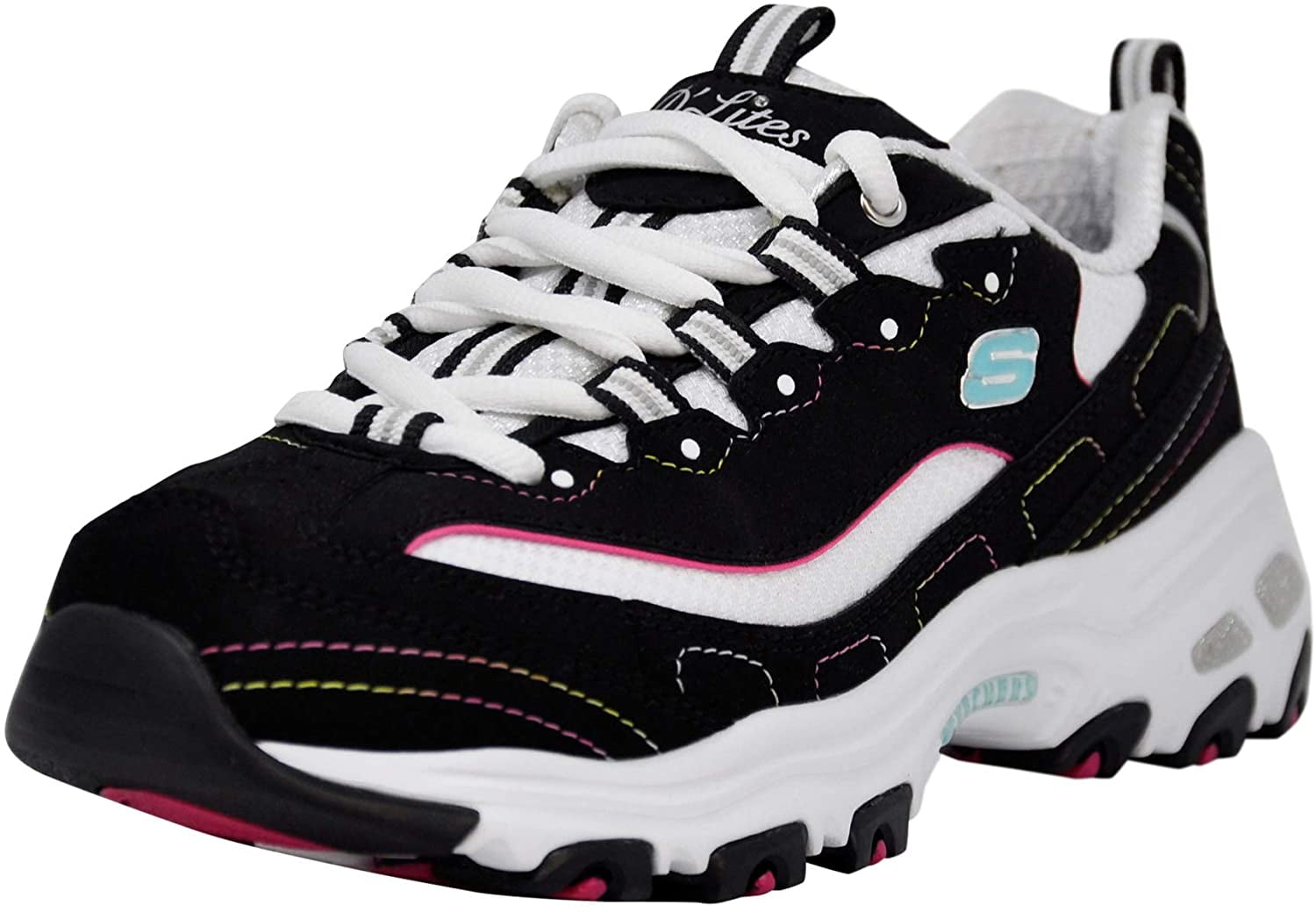 reporte Tibio Accesible Skechers Women's D Lites Original Shoe, Navy/Pink, 9.5 M US - Walmart.com