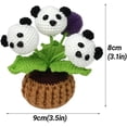 thumbnail image 2 of ddioayh Handcrafted Crochet Panda Night Light Potted Plant-Shape with Soft Glow for Home Office Decor Gift Idea Positive Emotional Support, 2 of 5