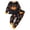 c-Black, variant on Teen Outfits Set Crewneck Pumpkin Print Shirt and Pant Sleepwear with Pockets Funny Air Conditioning Clothes 2 Piece Pjs for Teens