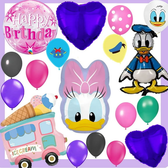 Daisy and Donald Duck Balloons Bouquet 18 pcs