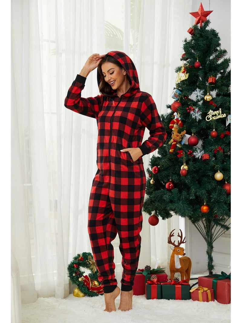 Pajama Set Red Buffalo Plaid Pajamas Womens U2SKIIN Couple