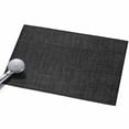 2x3 Black Linen Texture Small Area Rug for Entryway, Washable Non Slip ...