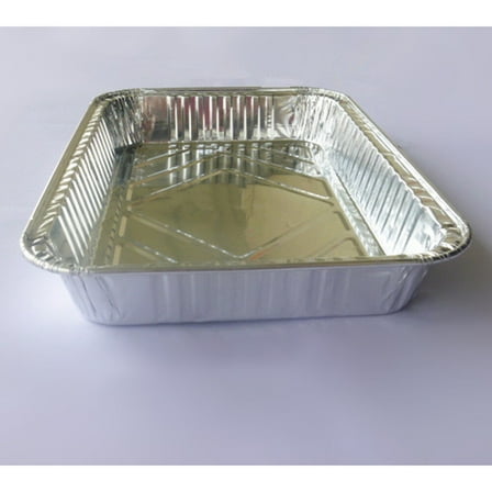 FELTECHELECTR 10Pcs Bbq Tray Foil Drip Trays For Barbecue Silver