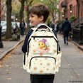 thumbnail image 6 of Chririnla Cute Bee Daisy Print Breathable Casual Daypack 17 Inch, Water Repellent Lightweight Multi Pockets Polyester Bookbag for Middle School, 6 of 10