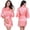 Watermelon Red, variant on Fjuchai Women's Silk Satin Robes Silky Night-Robe Short Bathrobe Sleepwear Short Robe Solid Color Pjs S-XXL