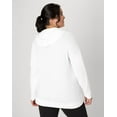 thumbnail image 2 of Hanes Just My Size Women's Full-Zip Slub Hoodie (Plus ) White 3X, 2 of 6