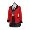 thumbnail image 2 of Red Blazer and Plaid Skirt Set - Youthful School Uniform Style Stage Outfit for Women, 2 of 8
