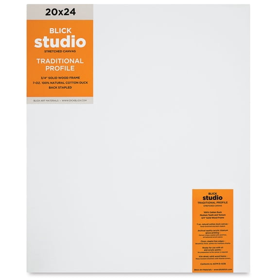 Blick Studio Stretched Cotton Canvas - Traditional Profile, 20" x 24"