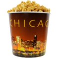 thumbnail image 3 of LMHF, 1-Gallon Gold Chicago Skyline Reusable Plastic Bucket Tin, Caramel Flavor, Gourmet Popcorn Snack, Gluten Free - Christmas/Holiday Gift, 3 of 3