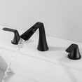 thumbnail image 3 of Washbasin Faucet with Hot & Cold Water, Two Handle Faucet for Family Bathroom, Multi-functional Water Tap - Black, 3 of 5