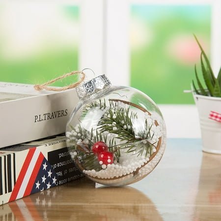 

HGWXX7 Home Decor Decoration Transparent Christmas DIYT Ball Festival Pendant Gift Hollow Ball