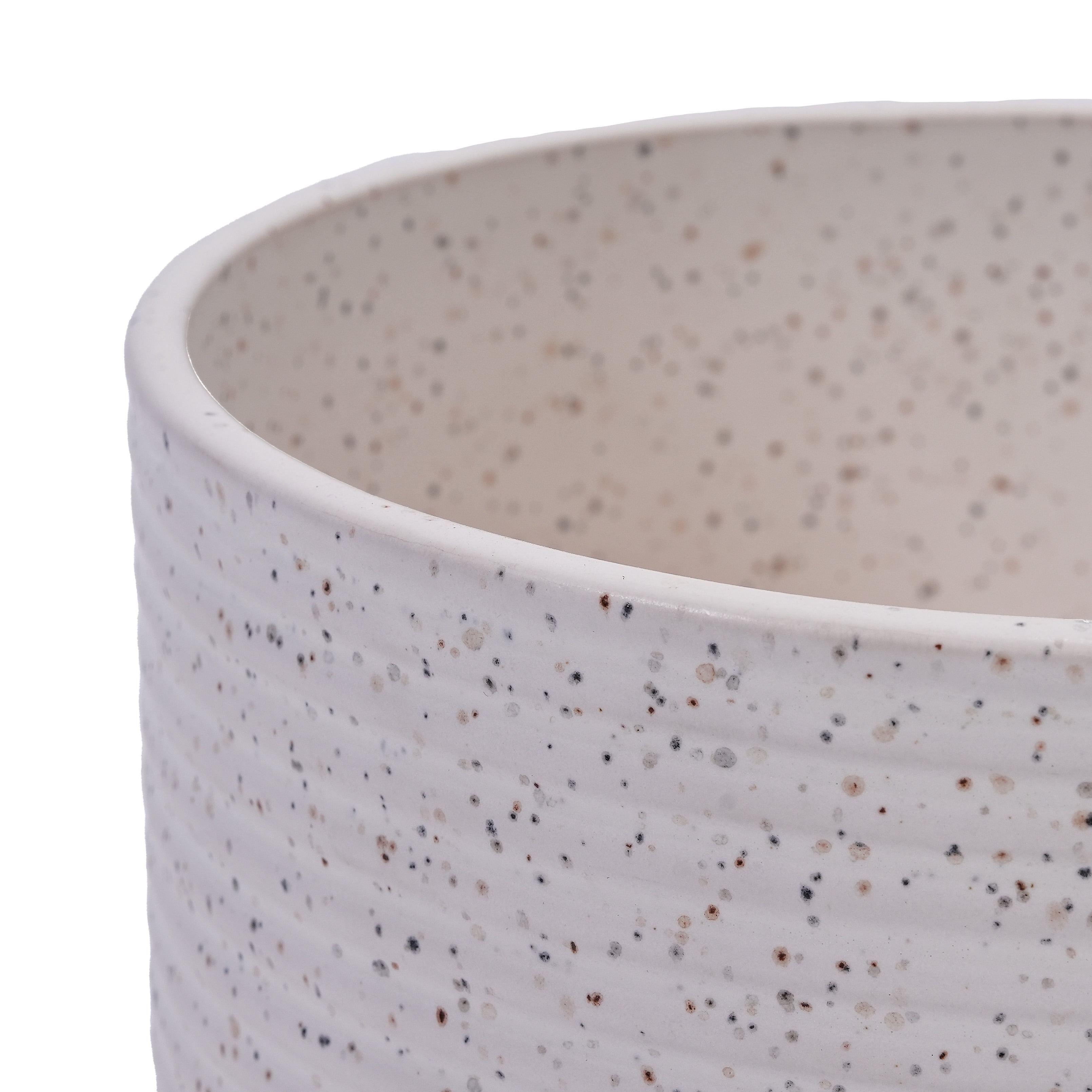 MAYEERTY 2 Pack Ceramic Planter Pot, Planter for Indoor Outdoor Patio, Garden, Milk White