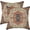 Style 3, variant on Ethnic carpet pattern throw pillow covers, boho farmhouse linen decorative cushion case for sofa couch indoor outdoor home decoration, set of 2