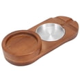 thumbnail image 1 of Bandeja de cigarros de madera rústica, bandeja de vidrio para whisky, bandeja para vasos de whisky, práctica y duradera para la decoración de la oficina del partido de la barra ANGGREK Otros, 1 of 8
