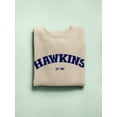 thumbnail image 3 of Hawkins 1983 Navy Blue Sweatshirt Women -Smartprints Designs, Female Small, 3 of 4