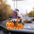 thumbnail image 5 of Halloween Pumpkin Car Home Pendant Auto Interior Decoration Car Hanging Ornament Car Rearview Mirror Pendant for Home Bedside Office Style D, 5 of 7