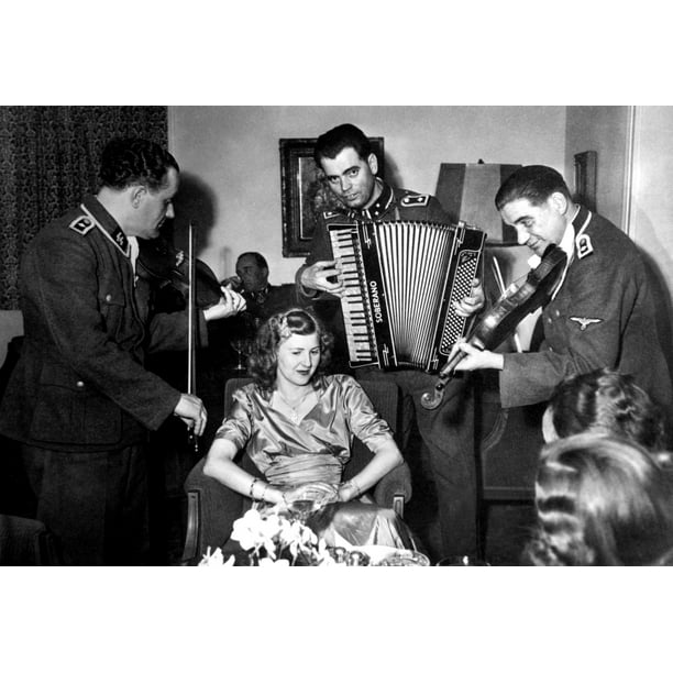 Ss Musicians Play To Eva Braun At Her Sister S Wedding Ca 1945 Courtesy Csu Archiveseverett Collection History 36 X Walmart Com Walmart Com