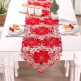 thumbnail image 2 of Camino de mesa bordado para Navidad, centro de mesa para el comedor, decoración para fiestas navideñas en casa, cocina, rojo y dorado, 2 of 8