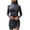 Dark Gray, variant on ICHUANYI Womens Elegant New Trending Turtleneck Long Sleeve Solid Color Shirring Sheath Dress Spring Summer Clothing