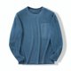 thumbnail image 4 of pstuiky manga larga de hombre, Sudadera con cuello redondo, manga larga, color liso, para hombre, cómoda y cálida para el hogar salir tops xxl, 4 of 4