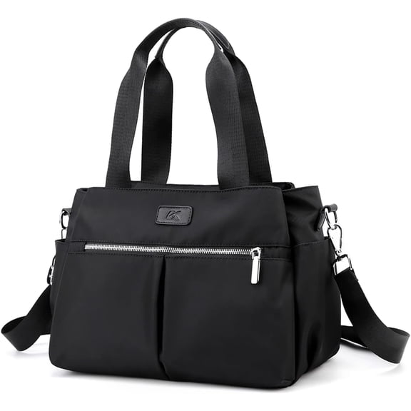 Hobo Handbags Light Nylon Crossbody Bag for Women, Multi Compartment Tote Purse Bags