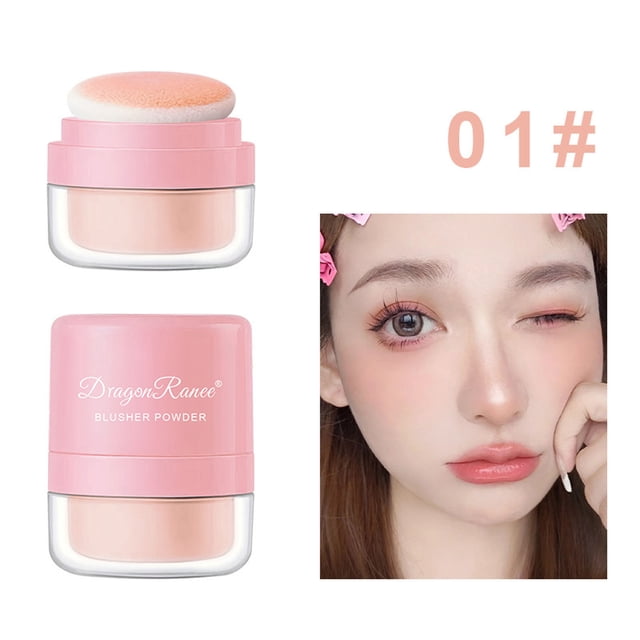 Iumwxz Lazy People Cushion Powder Blusher Skin Friendly Rouge Powder Nude Makeup Skin Tone Matte Bowl Cut Pat Powder Rouge Powder