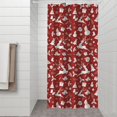 thumbnail image 2 of Red Christmas Silhouette Pattern Shower Curtain 36"x72" ,Bathroom Decorative Shower Curtains Set with 12 Hooks,Modern Waterproof Washable Shower Curtain, 2 of 6